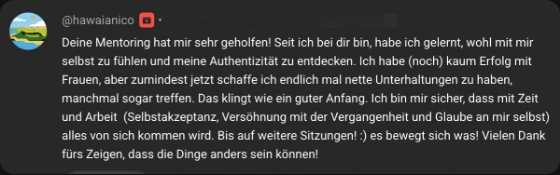 Kundenstimme von Rainers Website: mehr Selbstbewusstsein und Authentizität
